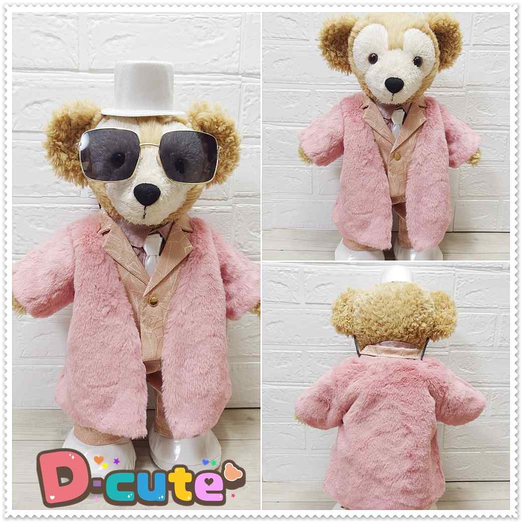 予約受付中】ダッフィー 衣装 Sサイズ (身長43cm) Number 風 ピンク