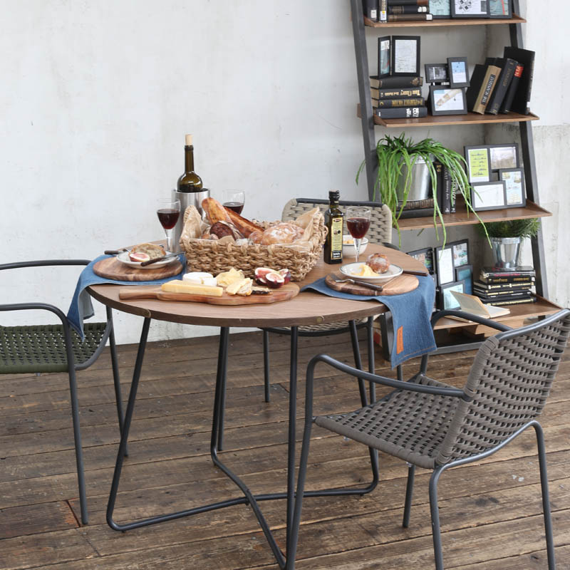 DULTON】ダルトン╱テーブル╱丸テーブル╱円型╱アルミ╱ガラス