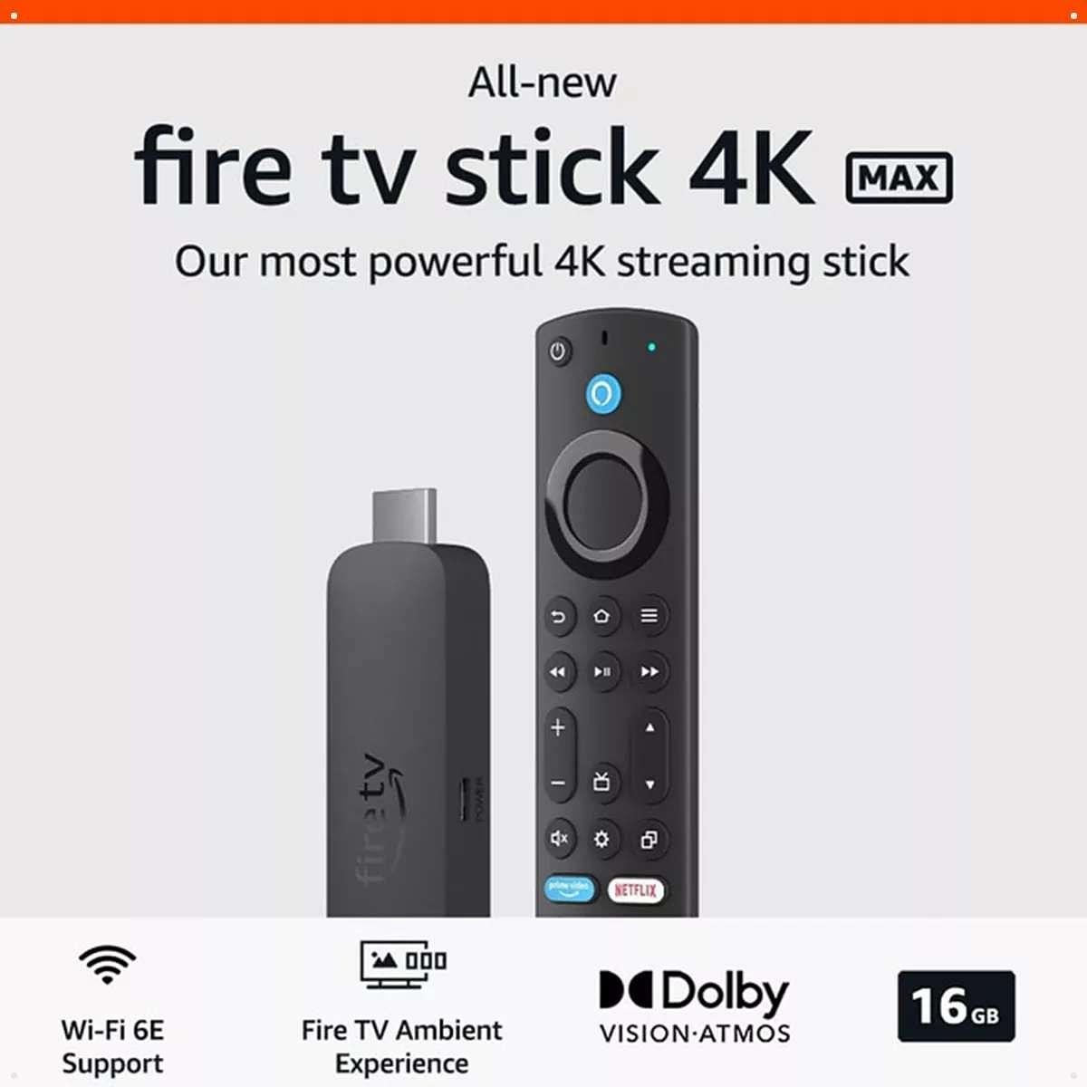 Amazon Fire Tv Stick 4k Max 16gb Wifi 6 Ultra Rápido Cor | DX Atacado