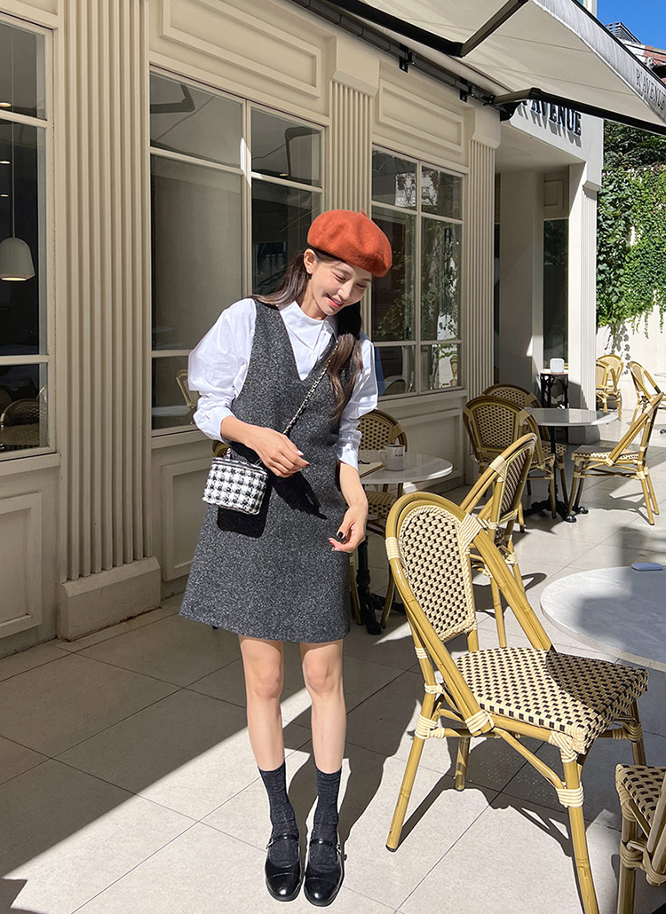 ウール混ノースリミニワンピース | レディースファッション通販 - DHOLIC