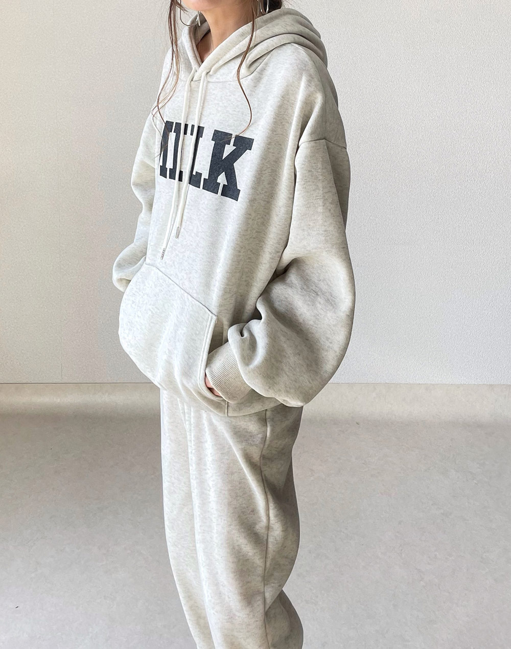 裏起毛スウェットパーカーセットアップ | レディースファッション通販