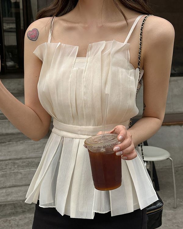 シフォンフリルキャミソール | レディースファッション通販 - DHOLIC