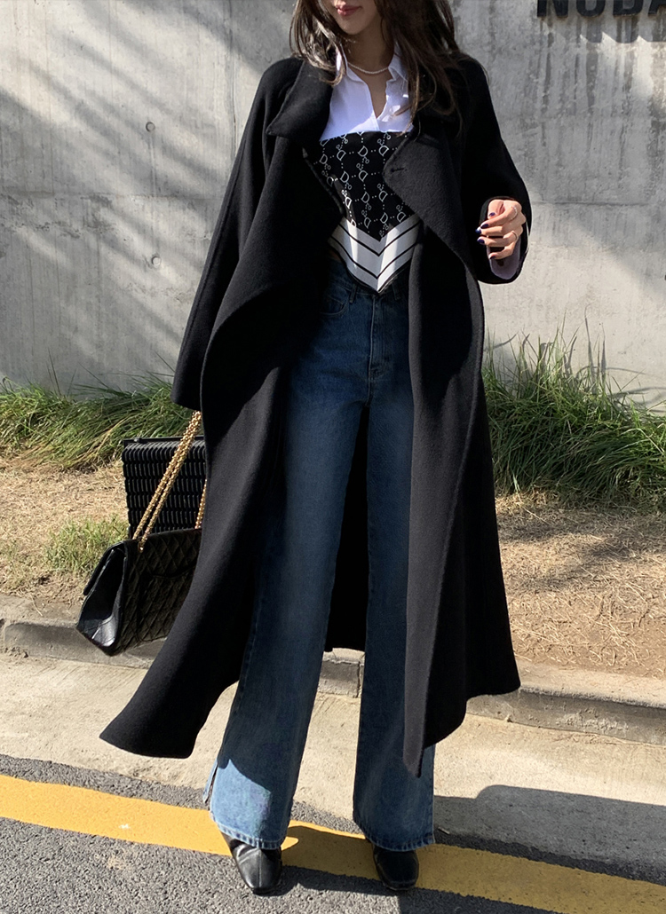 カシミヤ混カラーロングコート | レディースファッション通販 - DHOLIC