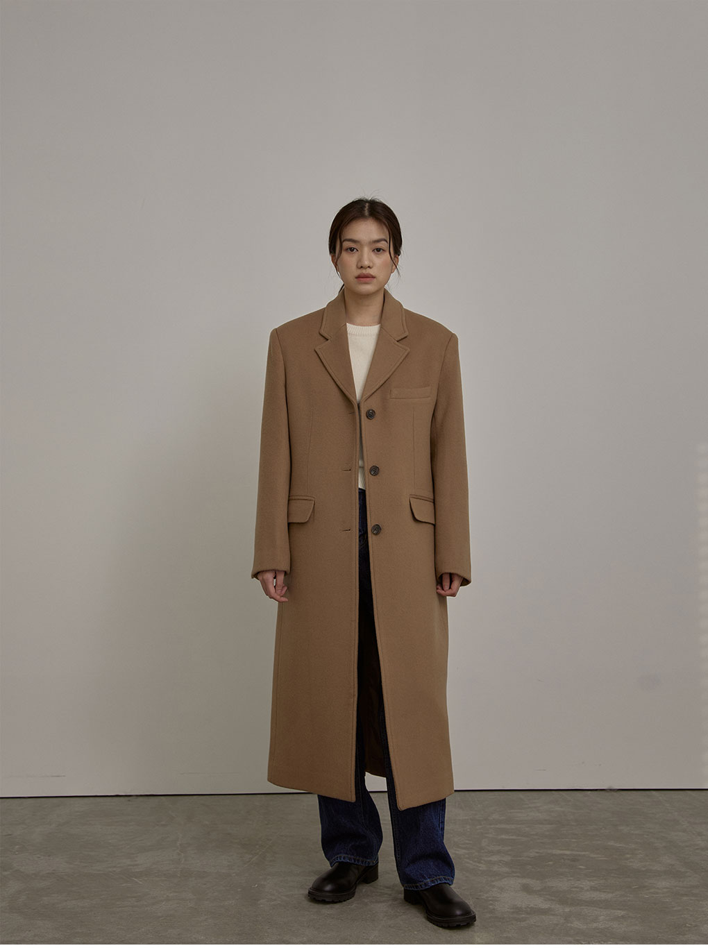 ウールロングコート(キャメル) | レディースファッション通販 - DHOLIC