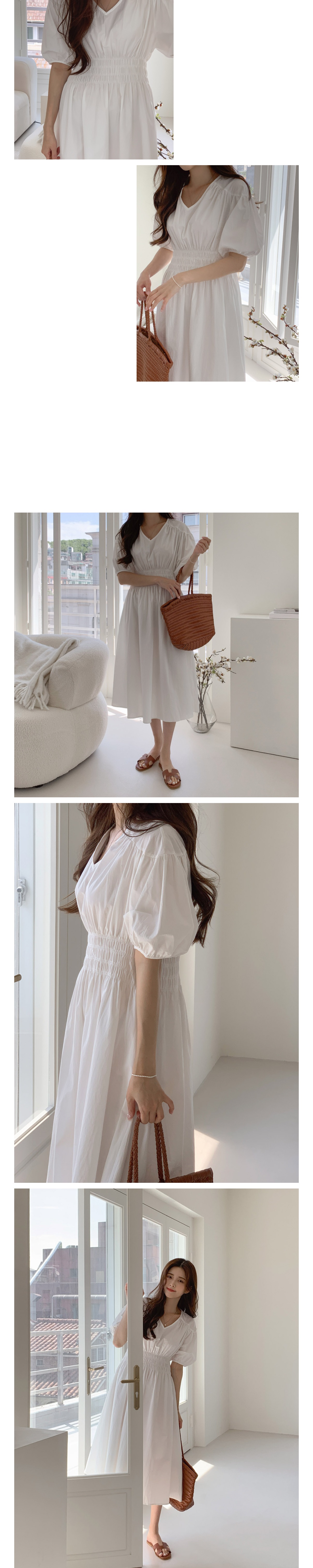Vネックウエストシャーリングワンピース | レディースファッション通販