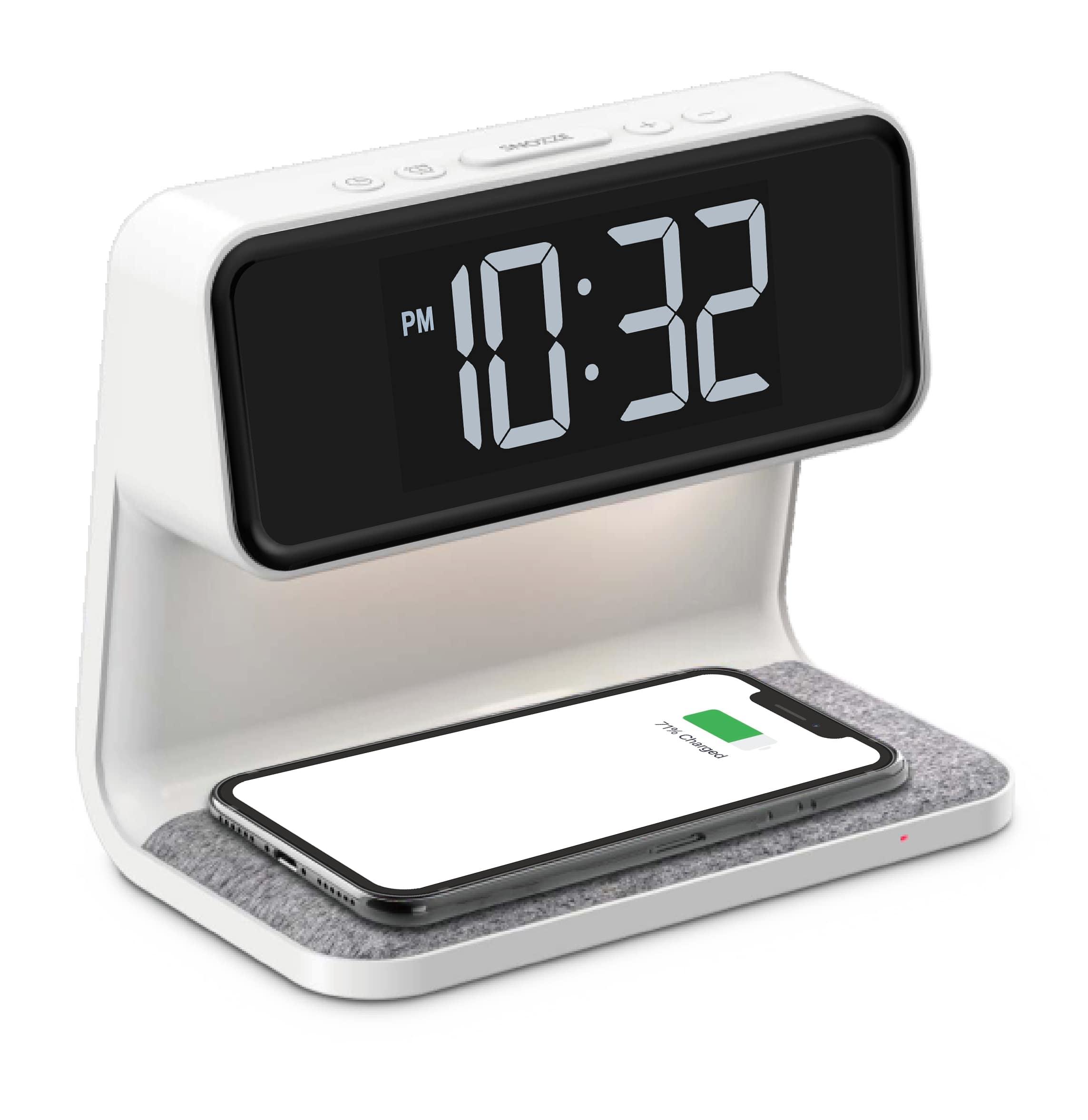 ワイヤレスチャージングクロック with ベッドライトADESSO