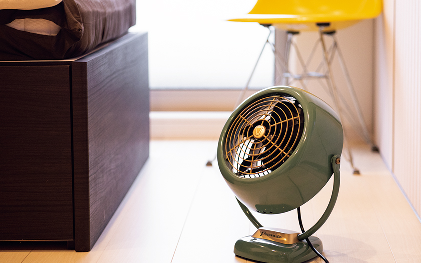 アンティークグリーンがインテリア映え抜群。ボルネードの