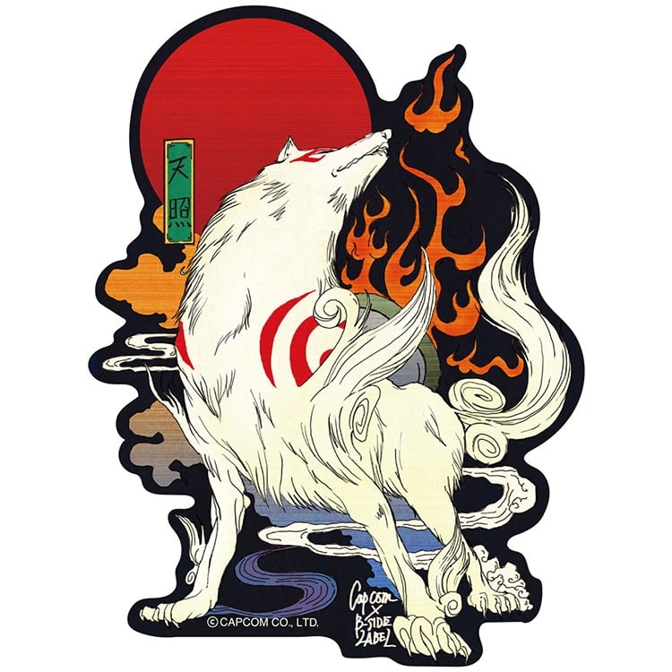 イーカプコン |CAPCOM×B-SIDE LABELステッカー 大神 浮世絵風(大神