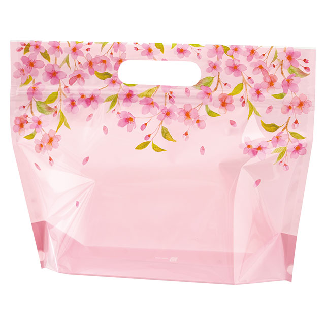 さくらジップ付バッグ-SW(W255×D80×H200): ラッピング袋｜ギフト