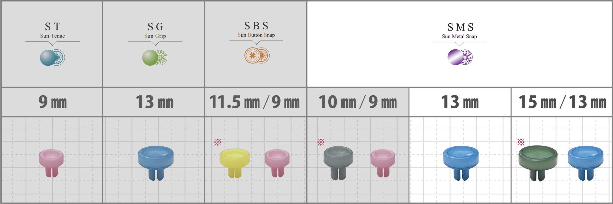 SUN METAL SNAPASSORT SET ｜ プロ仕様の手芸用品 – CHERRY LABEL