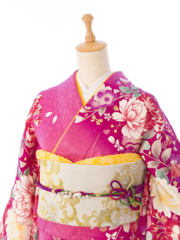 振袖|ﾜｲﾄﾞｻｲｽﾞ|ﾋﾟﾝｸ系|対応身長:153-163cm|ｻｲｽﾞ:13号-17号|1S1578