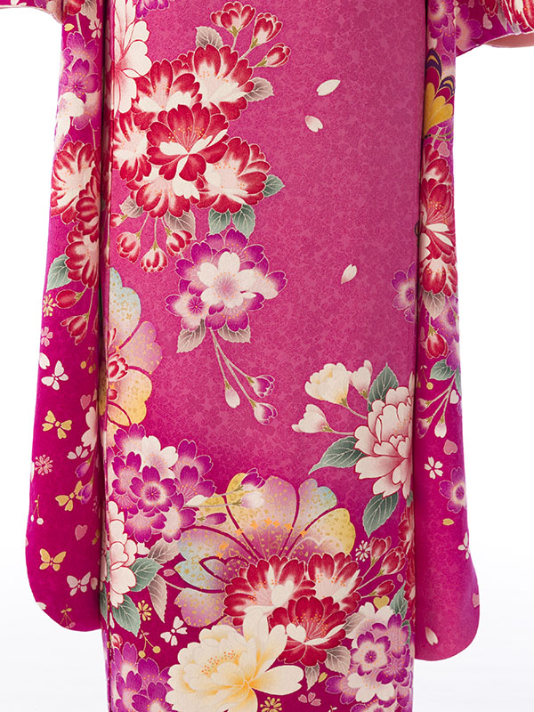 振袖|ﾜｲﾄﾞｻｲｽﾞ|ﾋﾟﾝｸ系|対応身長:153-163cm|ｻｲｽﾞ:13号-17号|1S1578