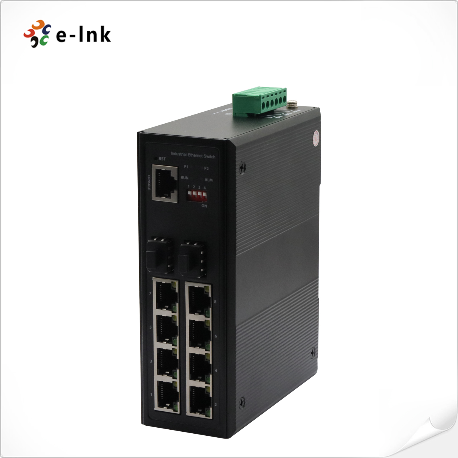 Industrial 8-port 10/100/1000T 802.3at PoE + 2-port 100/1000X SFP