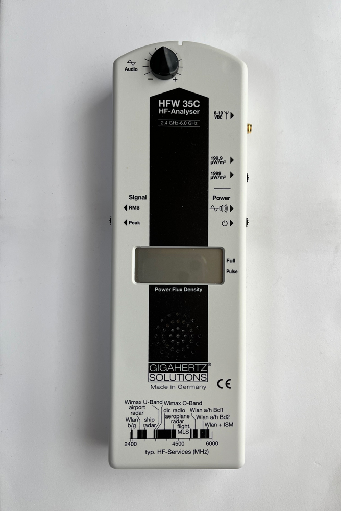 高周波電磁波測定器HFW35C｜5GのSub6 ならびに4G（LTE）電波の強さを