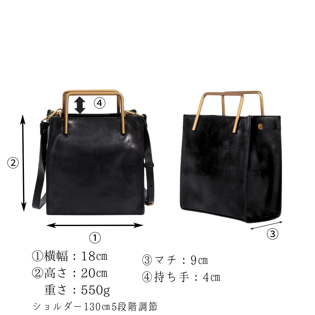 予約商品／🎁プレゼント付き】人気No.1✨ BLACK｜gold handle bag