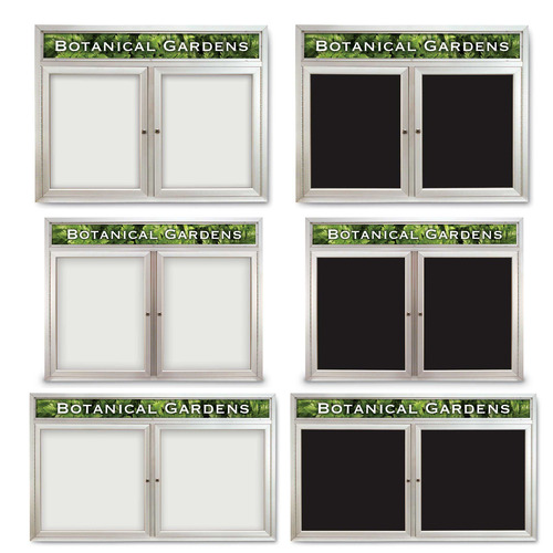 Titan Tools Double Door Indoor Magnetic Porcelain Board w/ Header