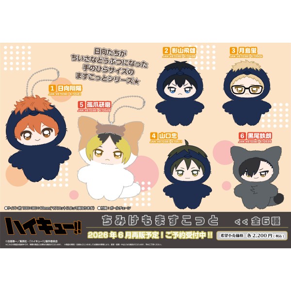 アニメ『ハイキュー!!』 ちみけもますこっと /(2)影山飛雄