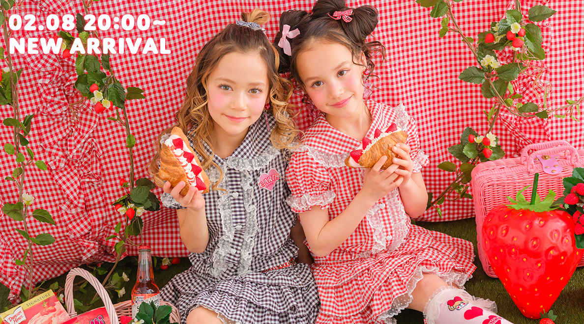 ギンガムチェックフリルブラウス