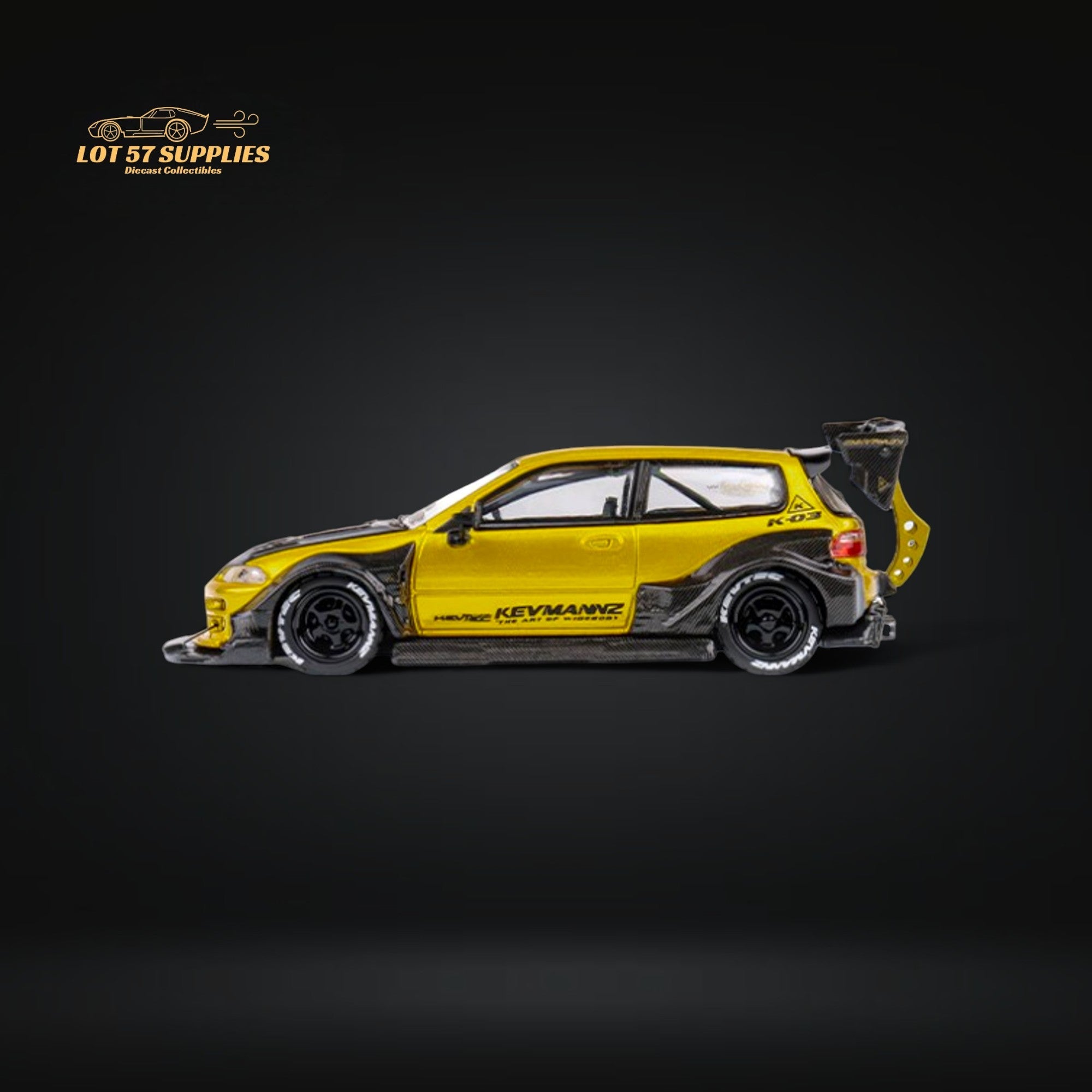 Pre-Order) DCM Honda Civic EG6 Gold Hatchback Kevmannz GT Widebody