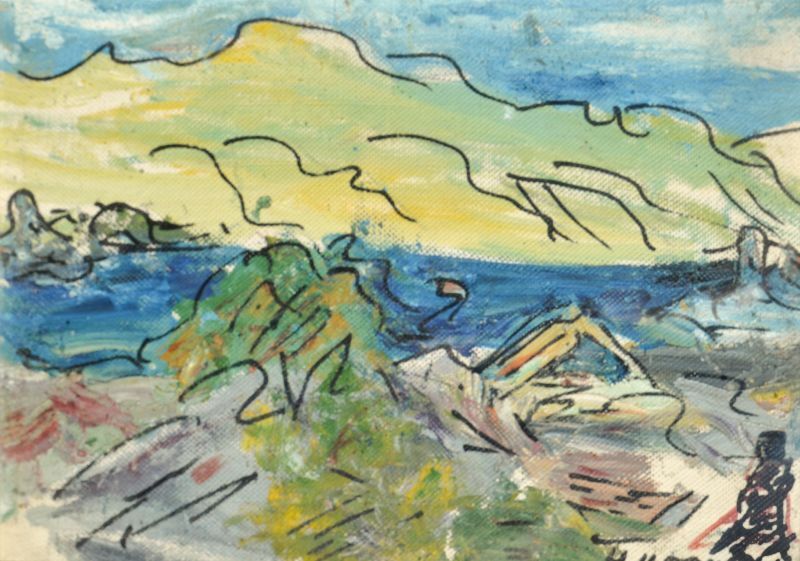 野口弥太郎画額「長崎港外」 - えびな書店オンラインギャラリー