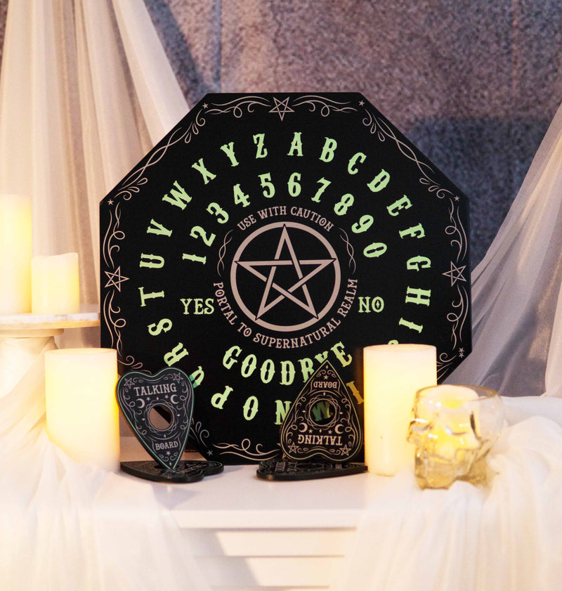Glow in The Dark Octagonal Pentagram Star Ouija Spirit Board Game