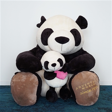 アドベンチャーワールド公式NICI親子パンダ特大ぬいぐるみ: ぬいぐるみ