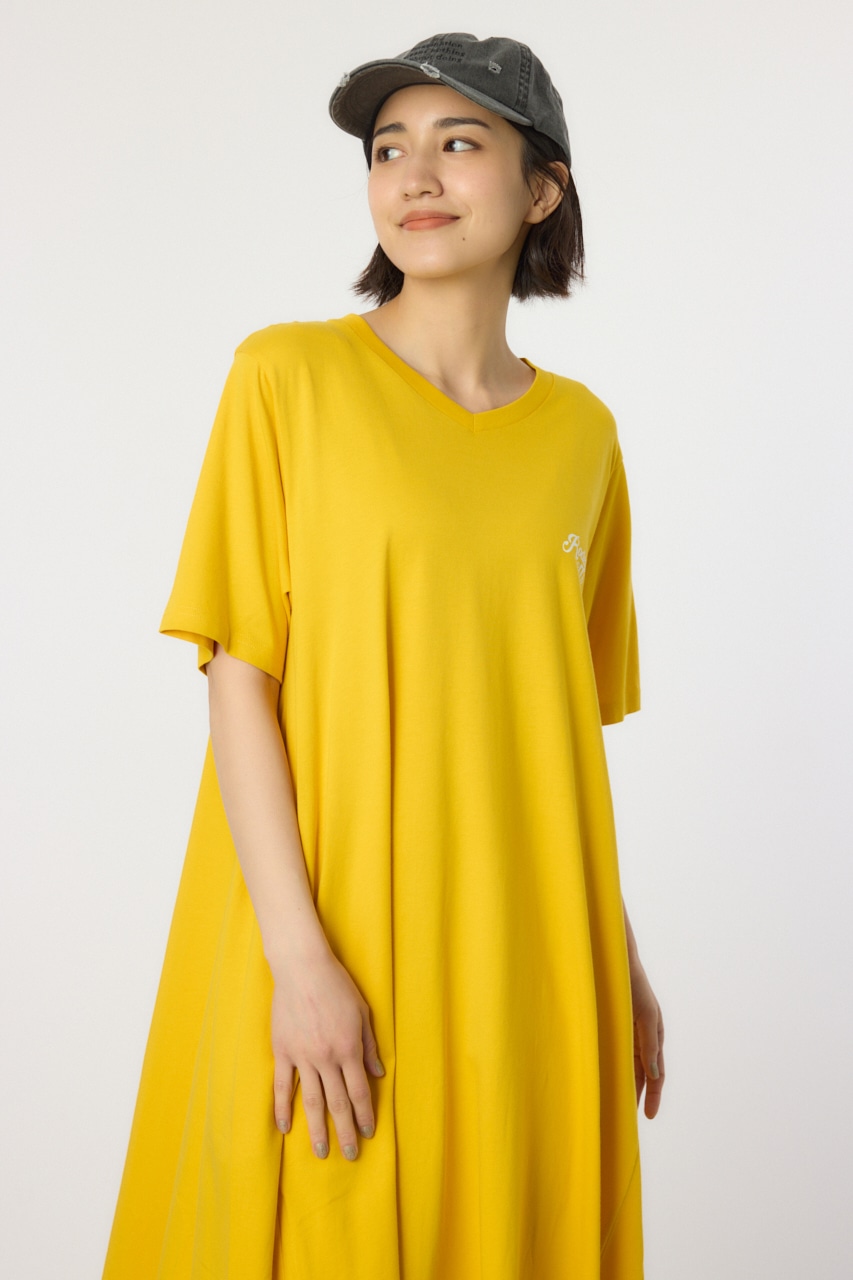 RODEO CROWNS WIDE BOWL | Vネックスクリプトロゴマキシワンピース