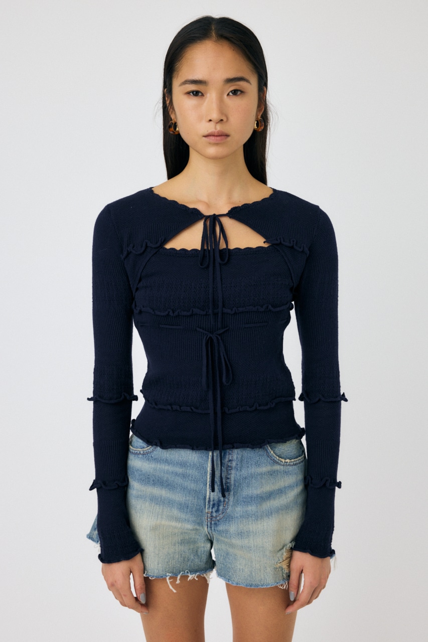 MOUSSY | BOW DESIGN ニットトップス (ニット ) |SHEL'TTER WEBSTORE