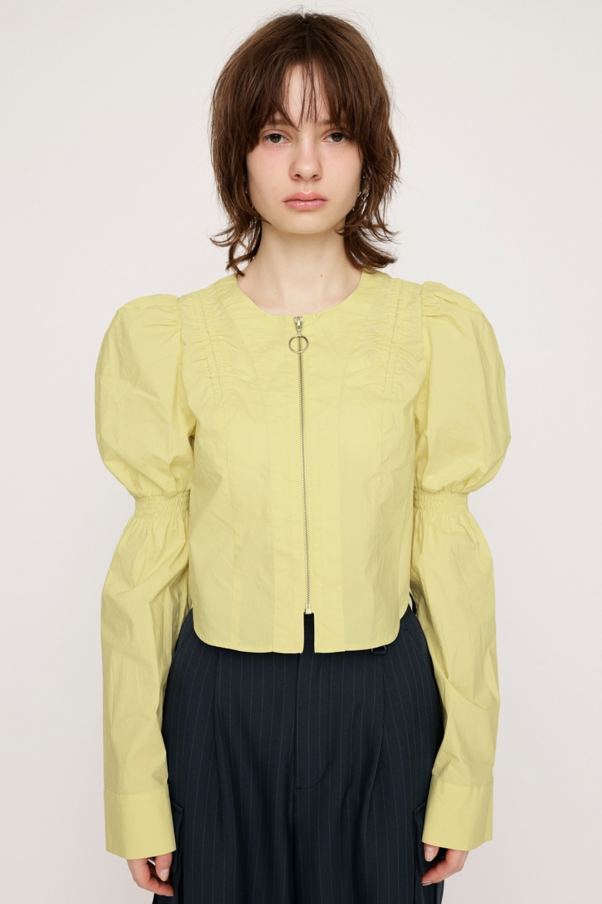 SLY | FRONT ZIP SHIRRING ブラウス (シャツ・ブラウス ) |SHEL'TTER