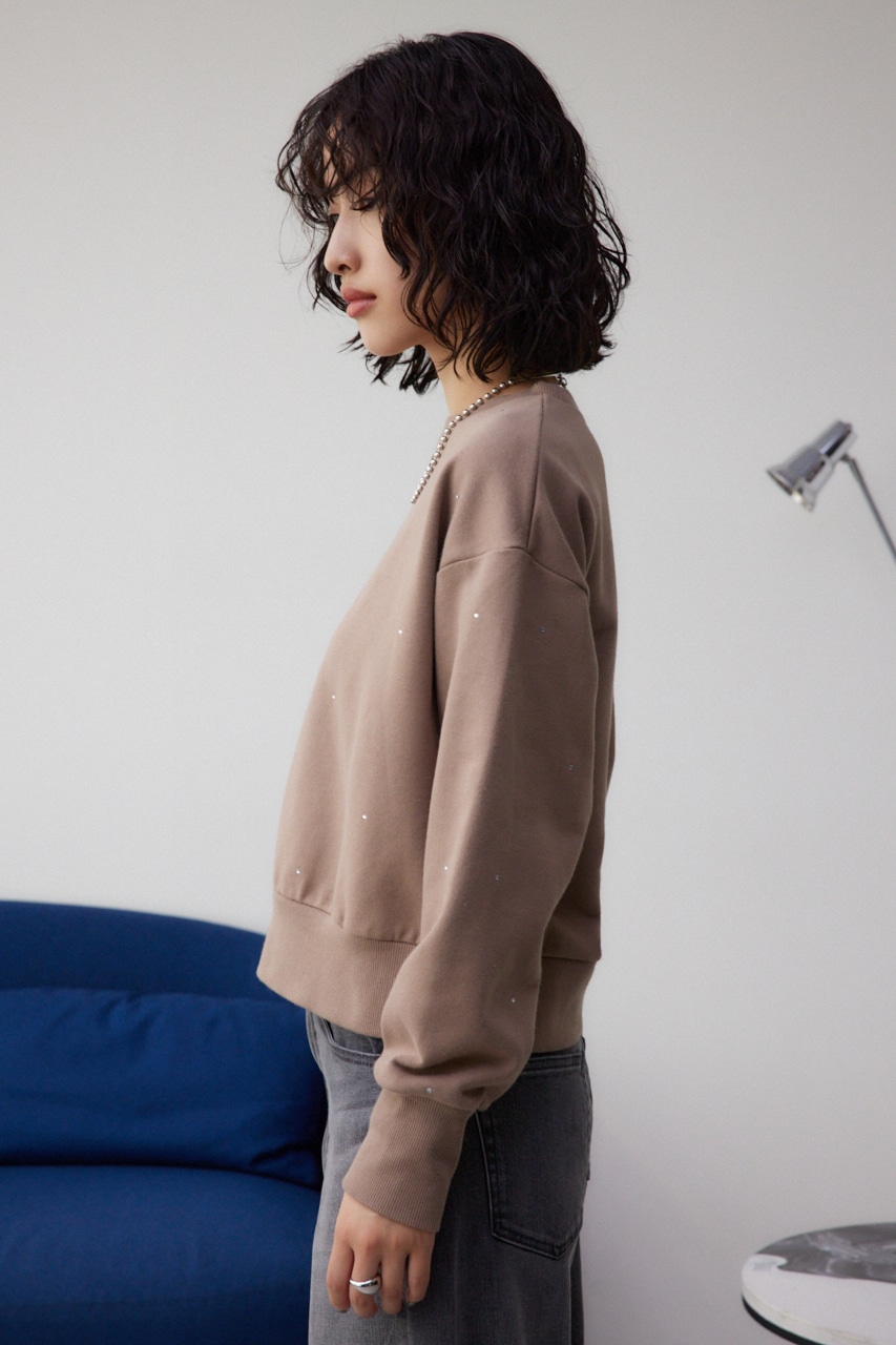 AZUL BY MOUSSY | ラインストーンウラケトップス (スウェット