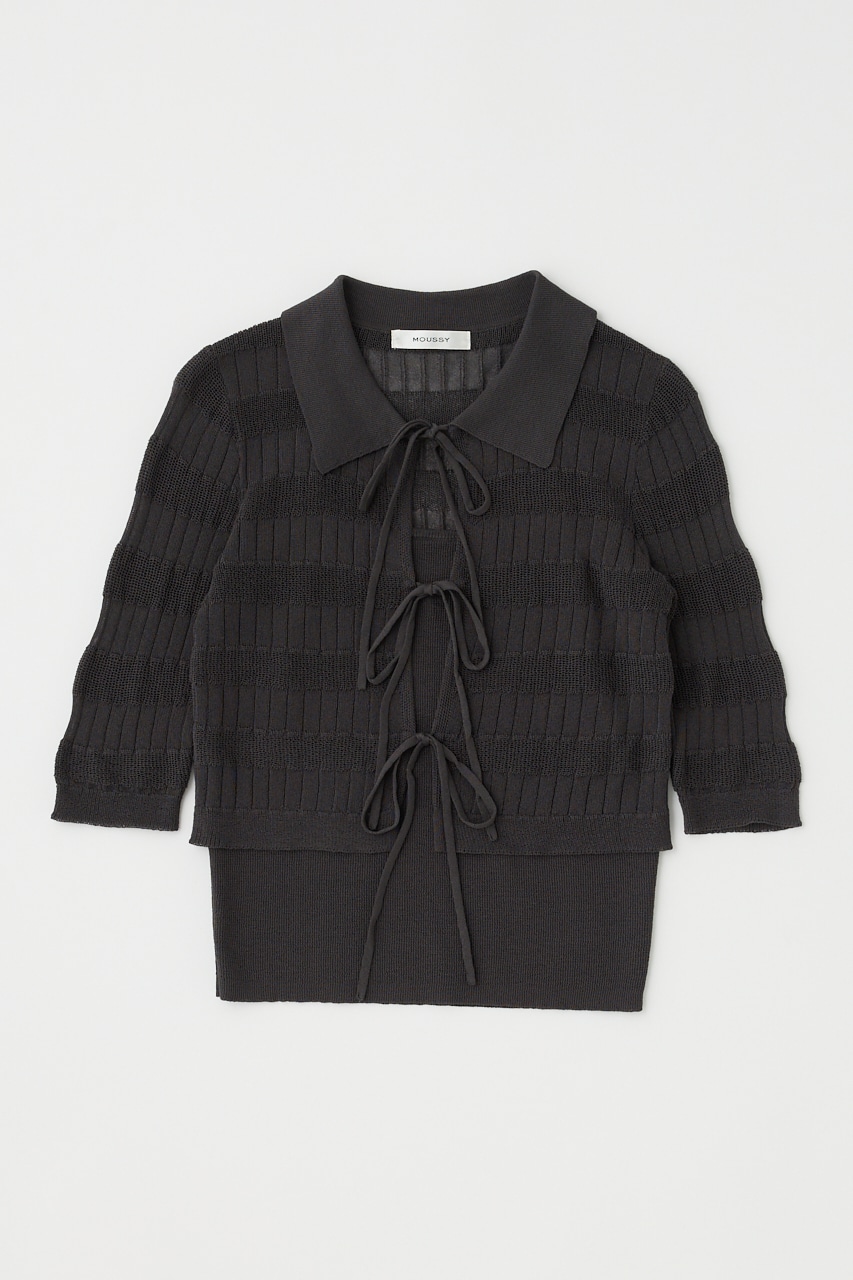 MOUSSY | KNIT CAMI & RIBBON シャツセット (ニット ) |SHEL'TTER WEBSTORE