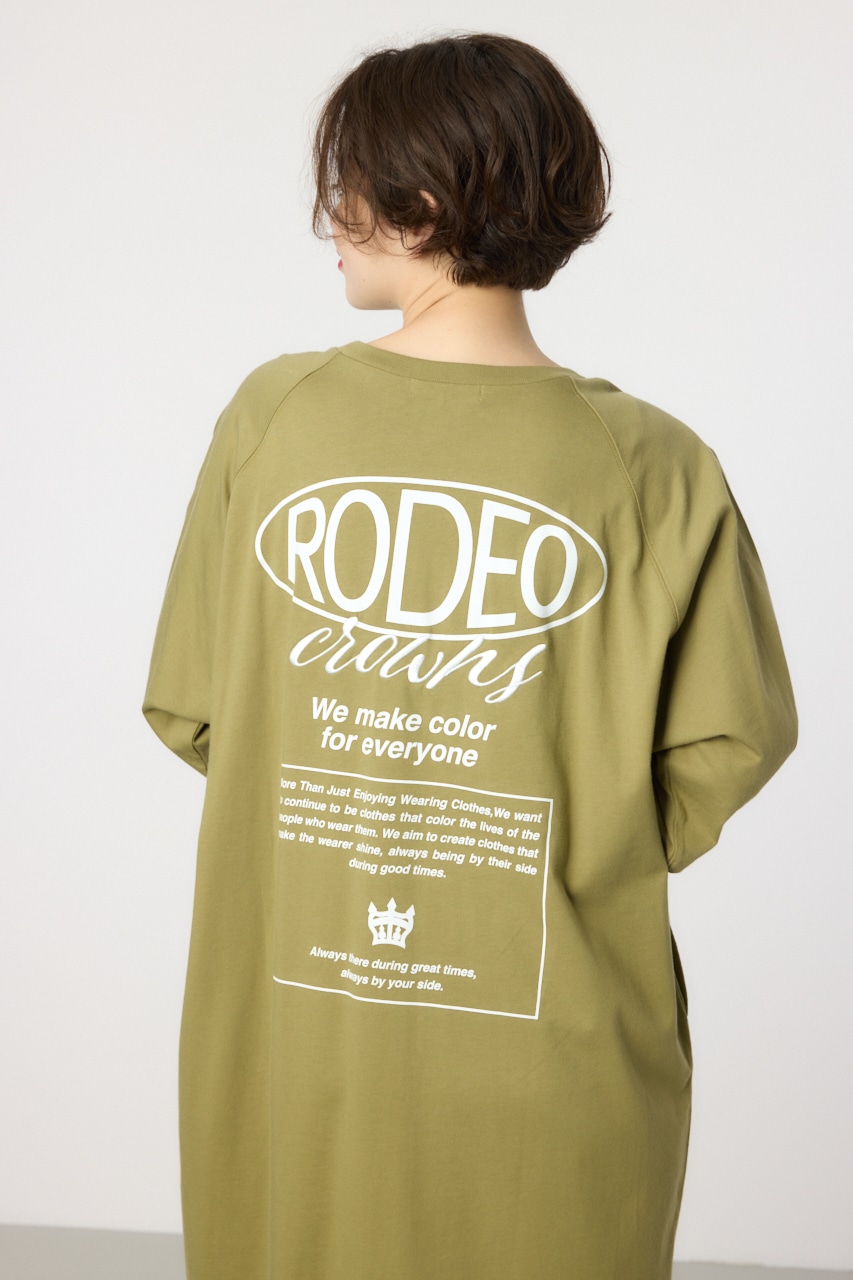 RODEO CROWNS WIDE BOWL | ロゴラグランスリーブワンピース