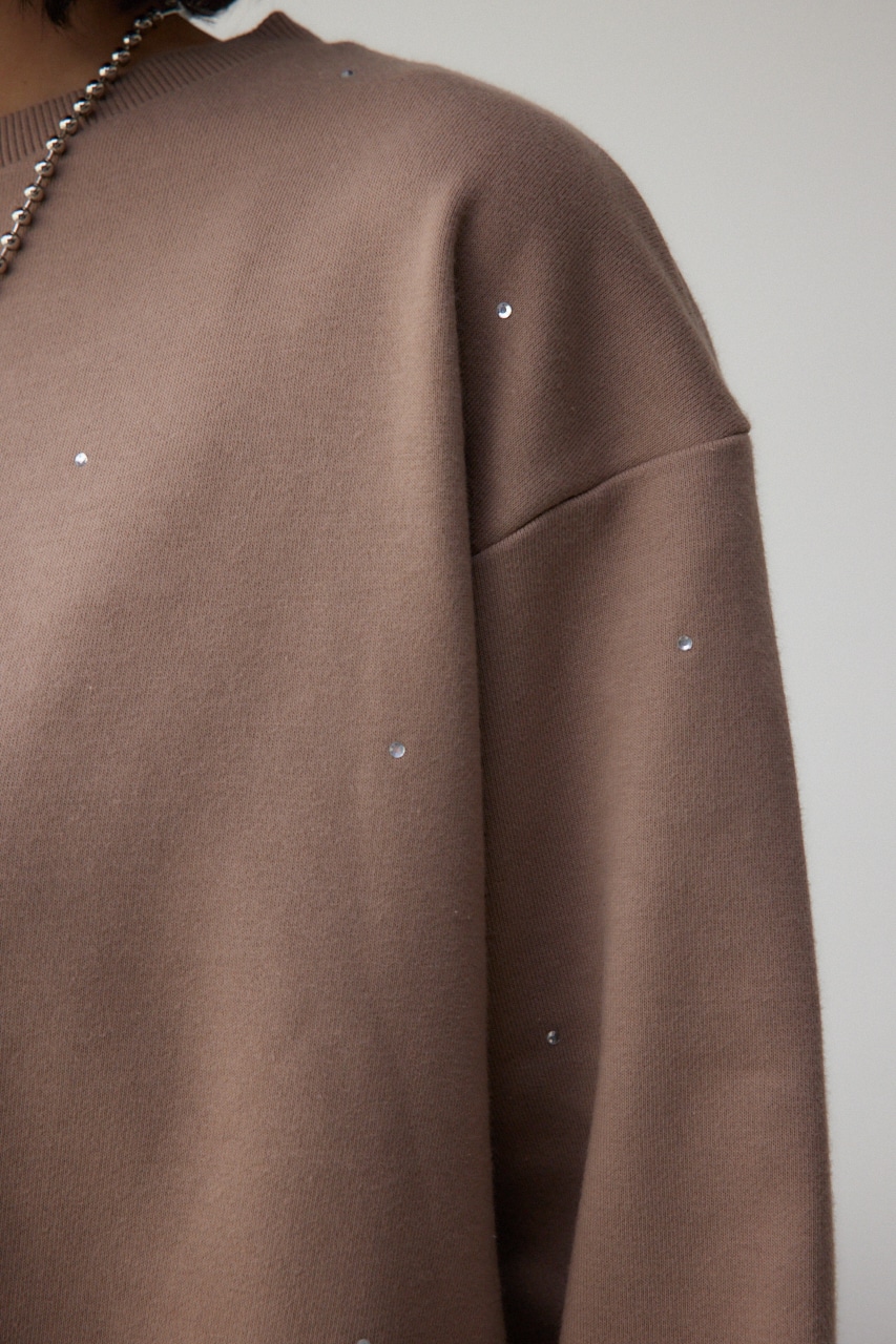 AZUL BY MOUSSY | ラインストーンウラケトップス (スウェット