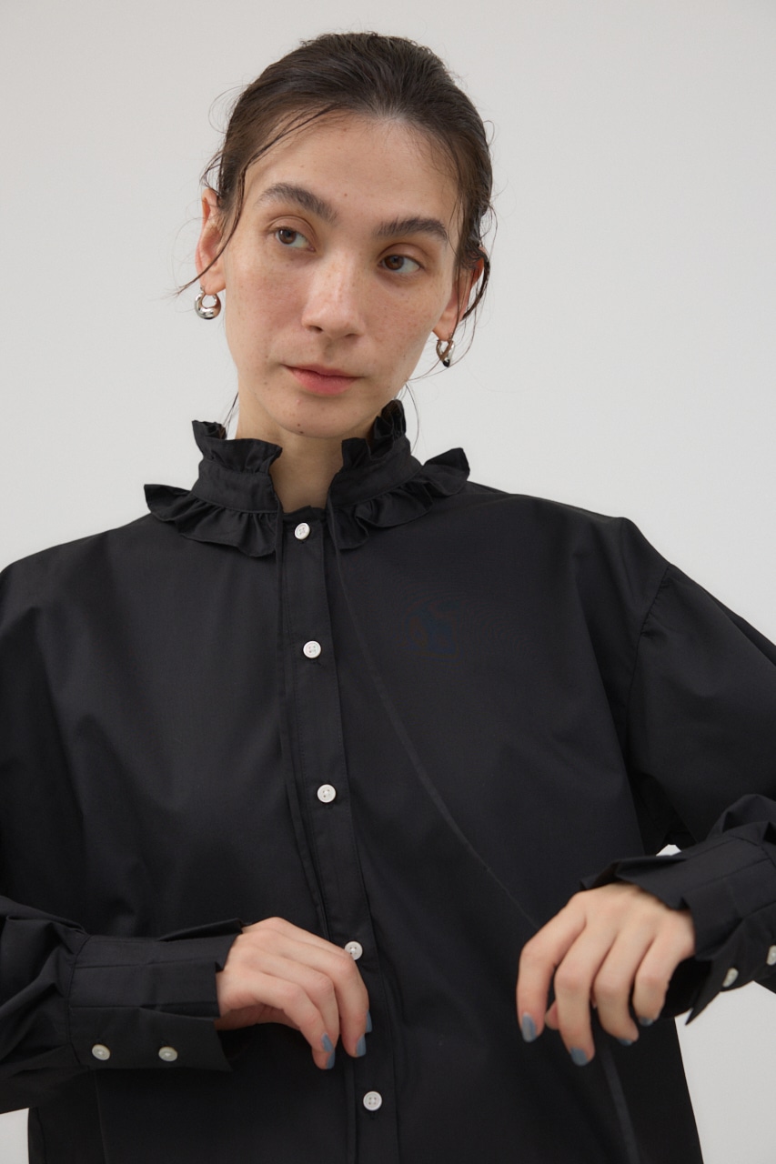 crie conforto | フリルスタンドカラーブラウス (シャツ・ブラウス