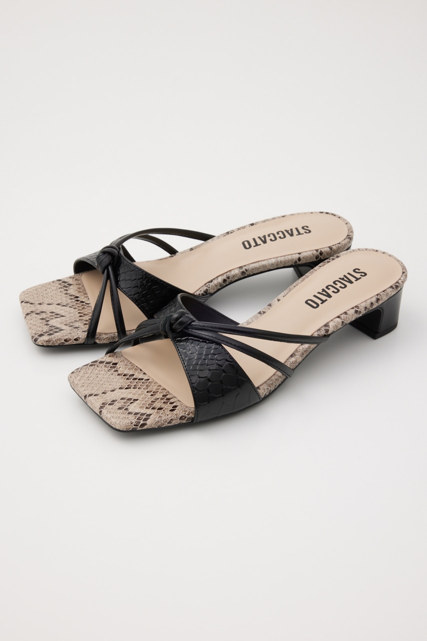 STACCATO | ナイルパイソンローヒールミュール (サンダル ) |SHEL'TTER