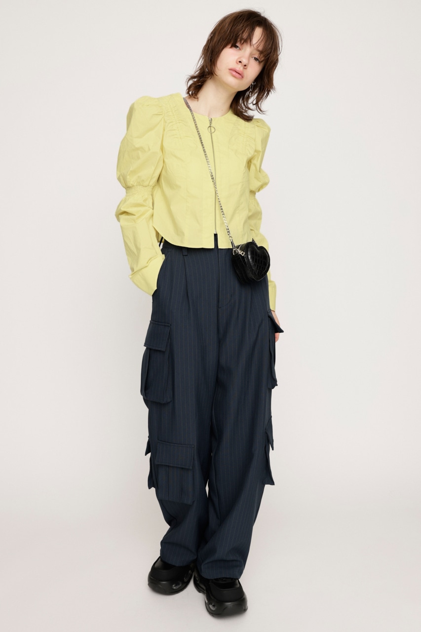 SLY | FRONT ZIP SHIRRING ブラウス (シャツ・ブラウス ) |SHEL'TTER