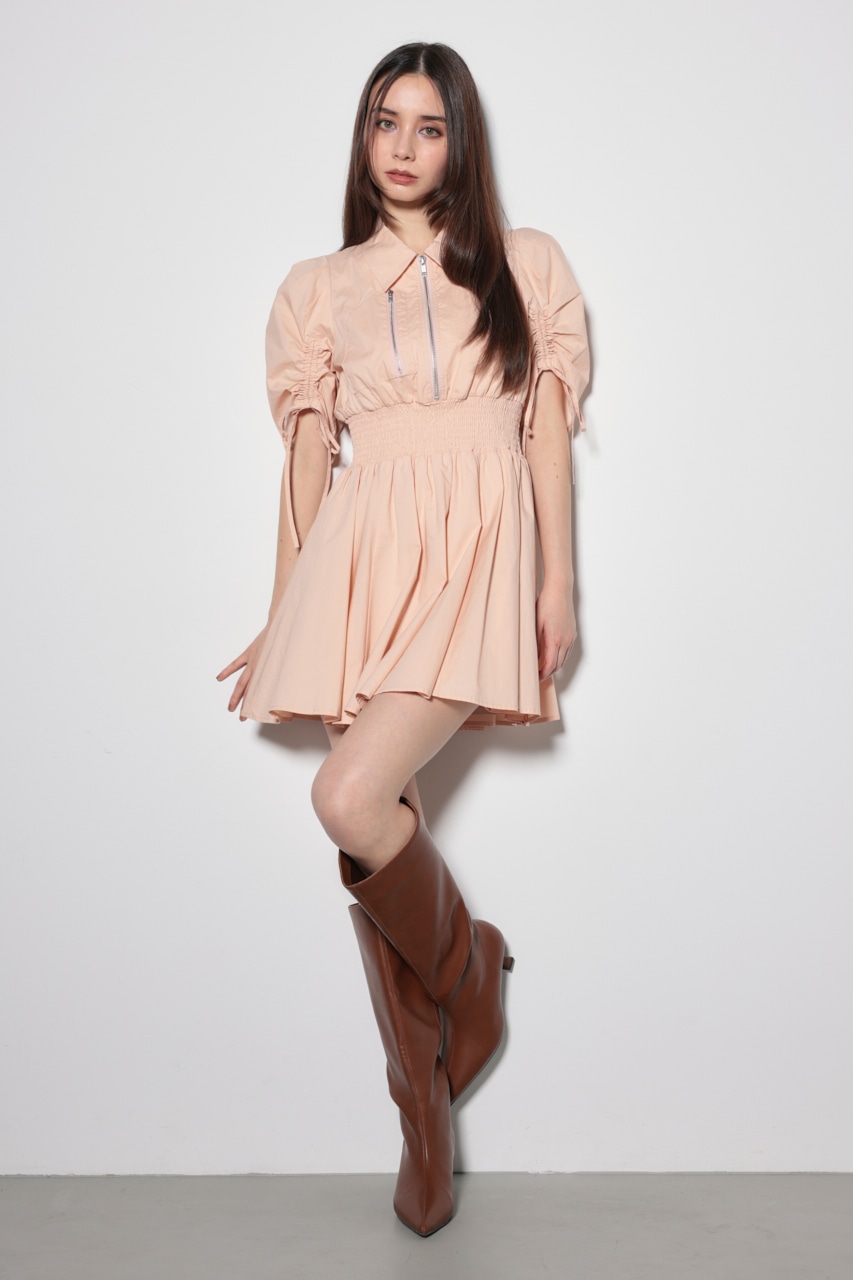 rienda | MA-1ディティールフレアミニワンピース (ワンピース(ミニ