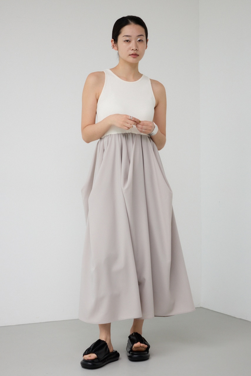 AZUL BY MOUSSY | 【PLUS】タックドレープドッキングワンピ