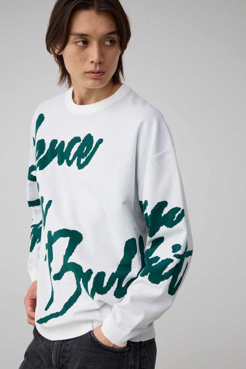 AZUL BY MOUSSY | ジャガードロゴビッグニットトップス (ニット