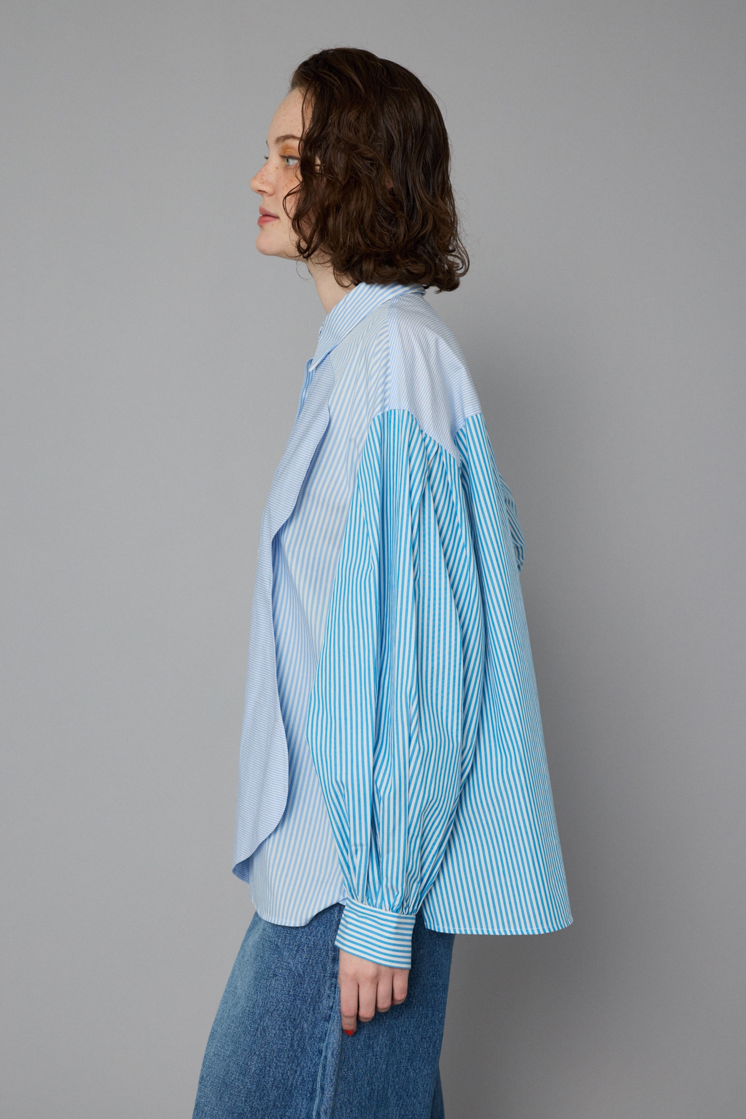 HeRIN.CYE | Wave motif big shirt (シャツ・ブラウス ) |SHEL'TTER