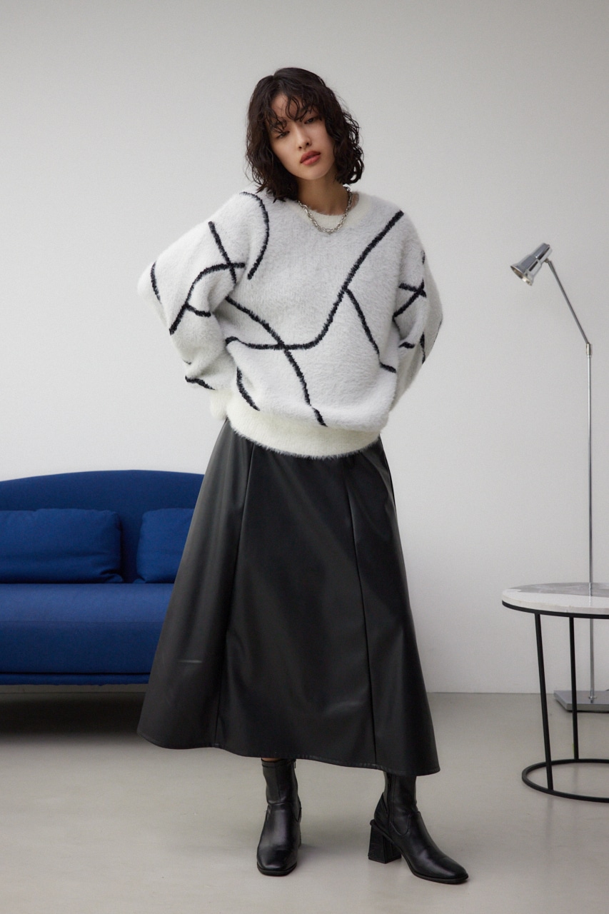 AZUL BY MOUSSY | ニュアンスライン柄ニット (ニット ) |SHEL'TTER