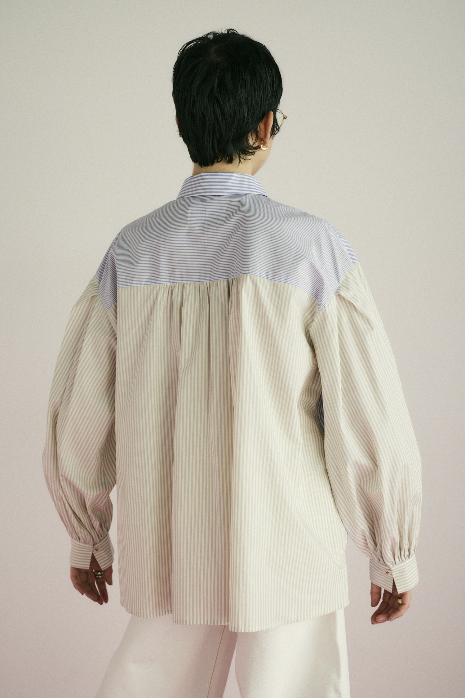 HeRIN.CYE | Wave motif big shirt (シャツ・ブラウス ) |SHEL'TTER