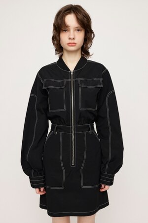 SLY | FRONT ZIP STITCH ショートワンピース (ワンピース(ミニ