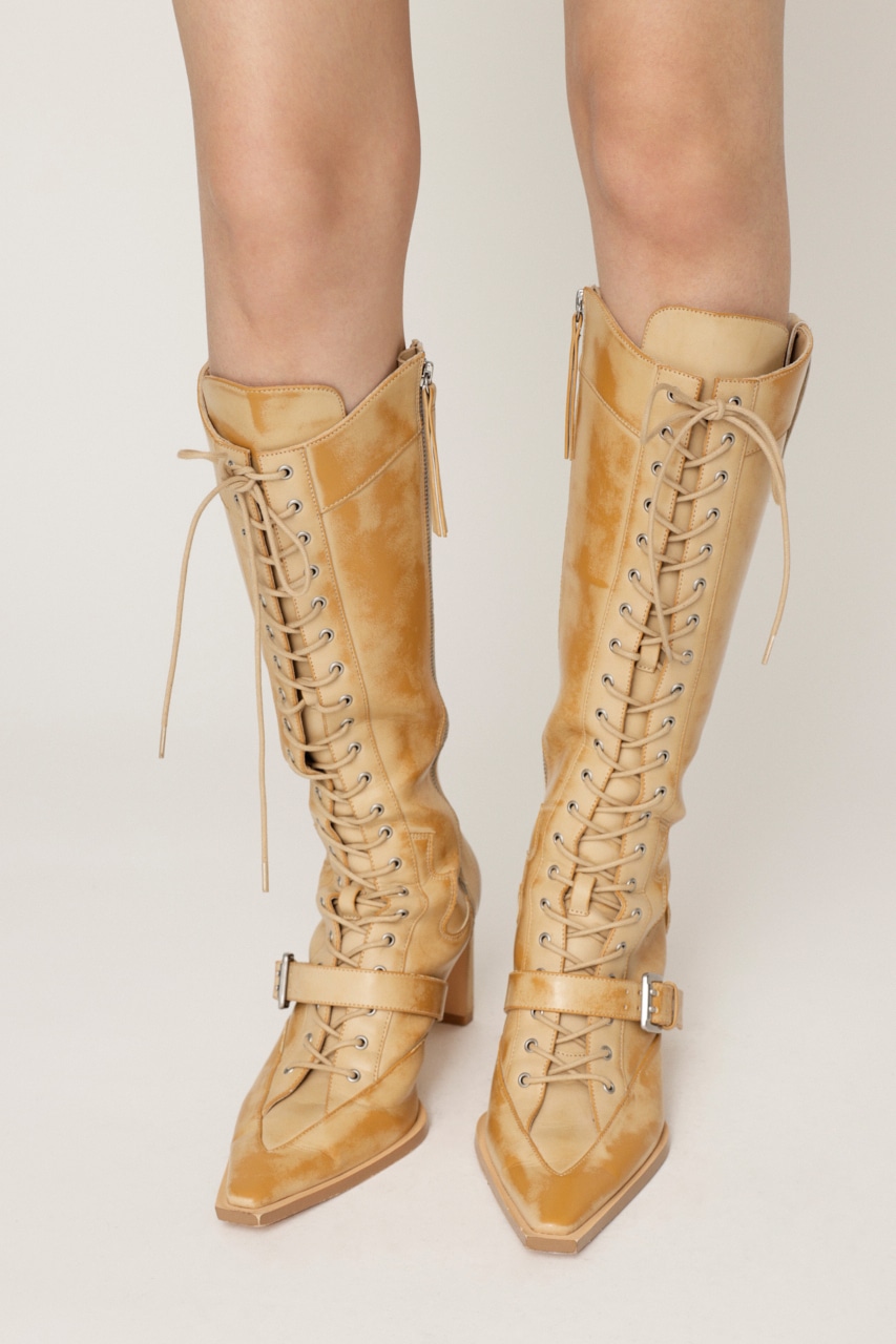 SLY | 【LIMITED ITEM】POINTED LACE UP WESTERN ブーツ (ブーツ