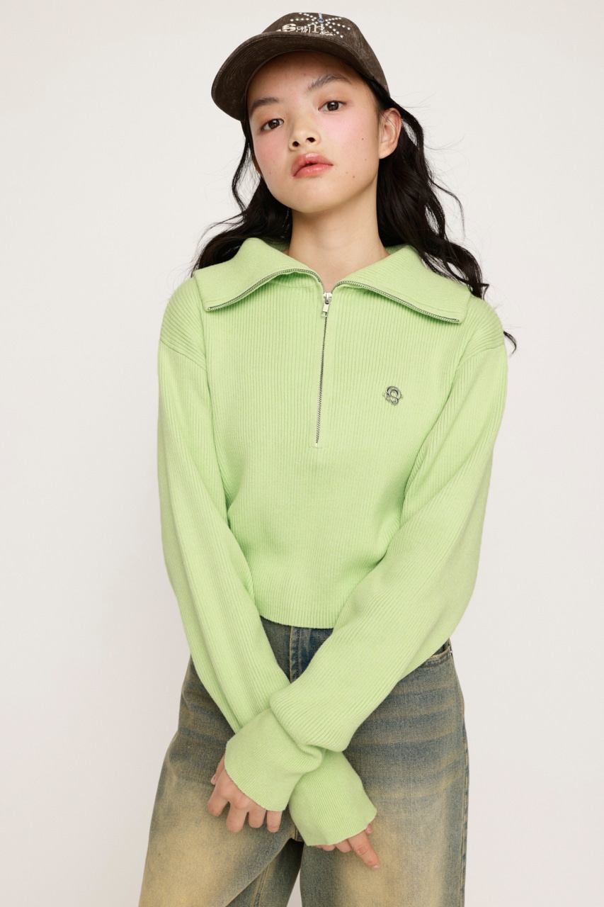 SLY | FRONT ZIP KNIT トップス (ニット ) |SHEL'TTER WEBSTORE