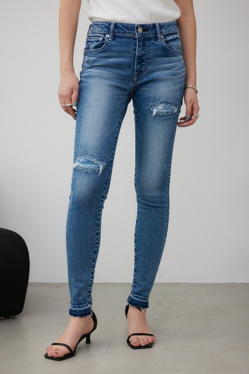 AZUL BY MOUSSY | AZUL DENIM リペアスキニーデニム (スキニー ) |SHEL