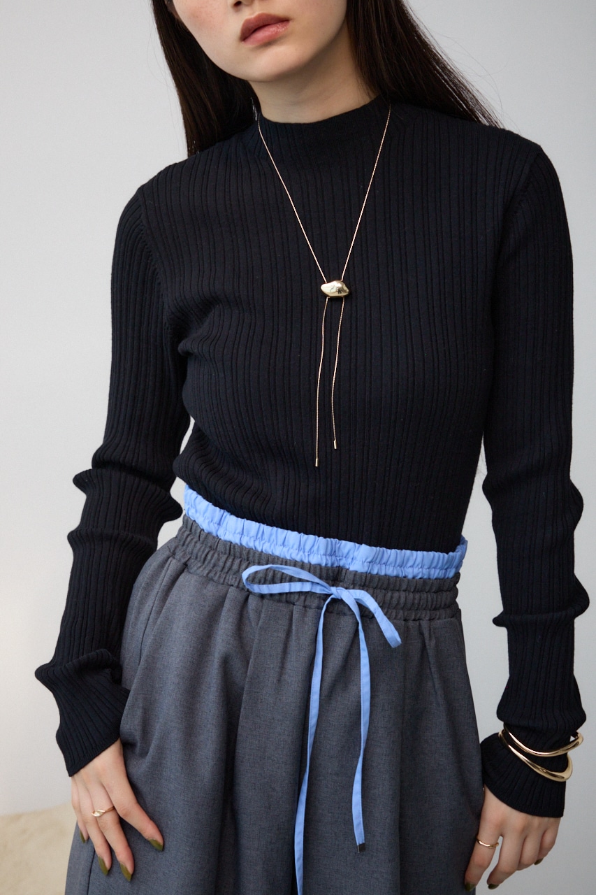 AZUL BY MOUSSY | ランダムリブハイネックニットトップス (ニット