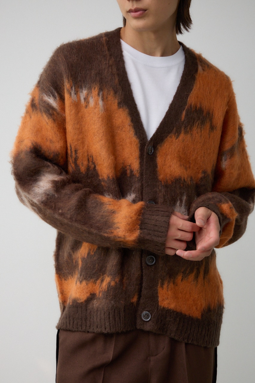 AZUL BY MOUSSY | 総柄モヘアライクカーディガン (カーディガン