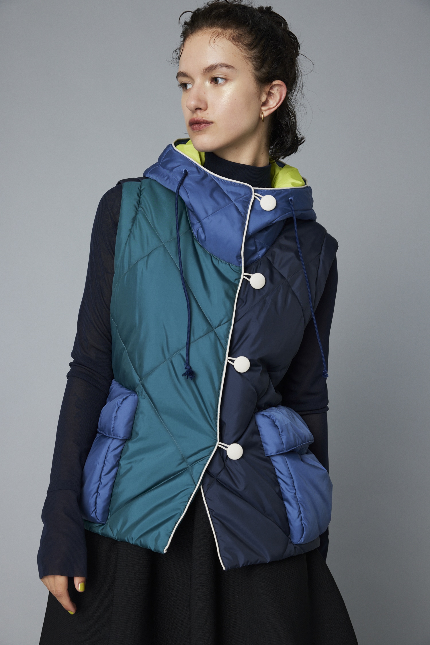 HeRIN.CYE | Solid body pocket vest (ベスト ) |SHEL'TTER WEBSTORE