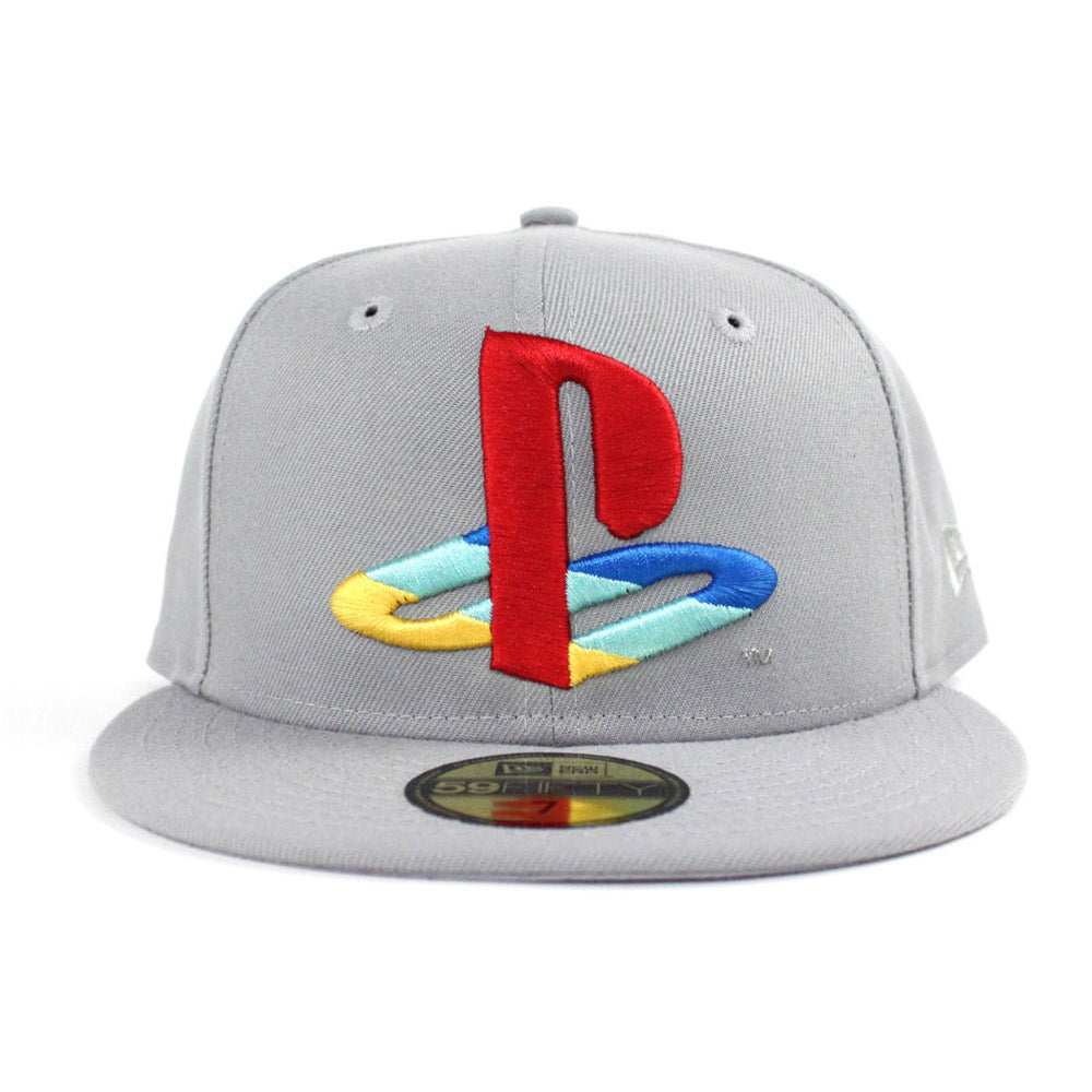 Playstation New Era 59Fifty Fitted Hats (Gray Playstation x New